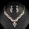 Pearl Necklace & Earring Set - Bridal Alloy Electroplate Jewelry