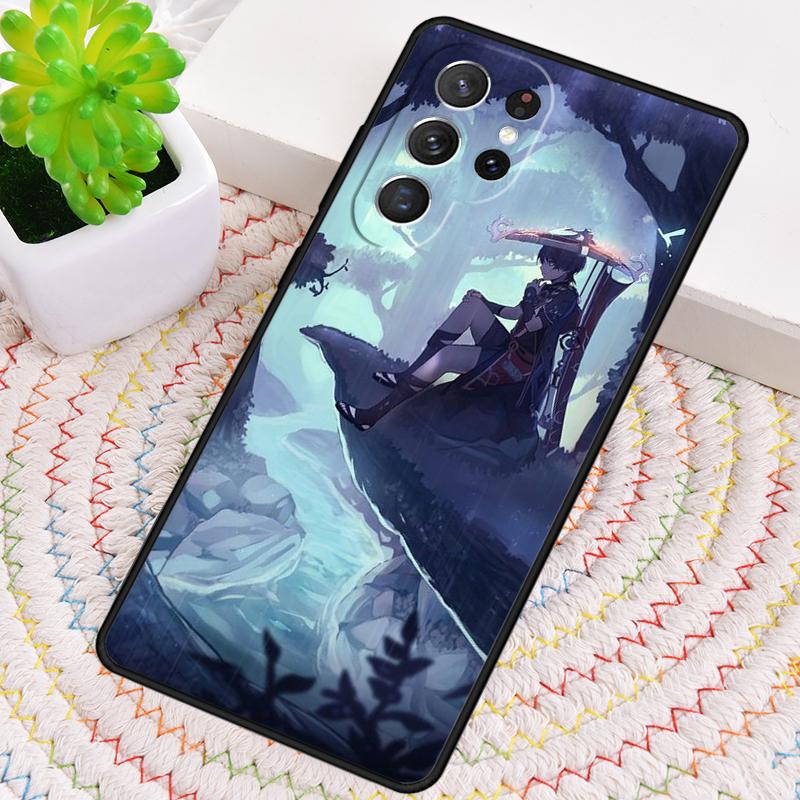 Scaramouche Genshin Impact мягкий чехол для телефона для Samsung Galaxy note 10 pro S26 S25 S24 S23 S22 Ultra Plus S21 FE S20