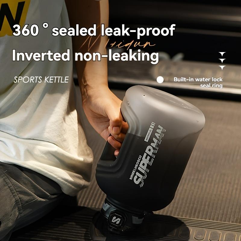 Бутылка для воды с градуировкой объема, 2200 мл/2600 мл, с ручкой и ремешком, с отделением для чая, подходит для фитнеса, активного отдыха, ежедневного использования