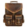 Handmade Vintage 100% Pure Buffalo Leather Backpack Rucksack Travel College Bag