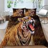 3D Tiger Print Breathable Comfortable Bedding Suit Home Decor Bed Clothes Pillowcase Comforter Duvet Cover