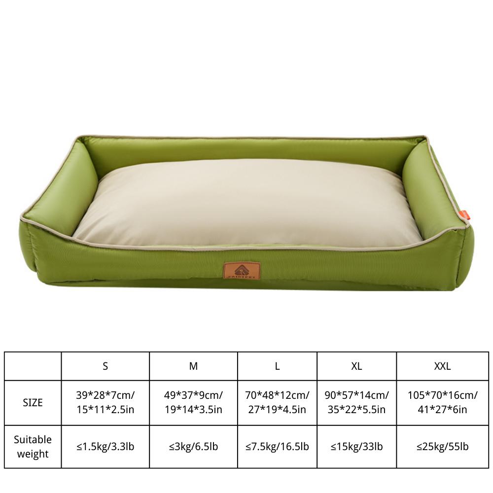 Winter Dog Beds,Waterproof Large Dog Bed with Sides, Non-Slip Bottom and Egg-Crate Foam Big Pet Couch Bed Washable