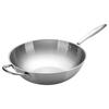 Stainless Steel Wok, Stainless Steel Frying Pan, Professional-grade Wok, Kitchenware (flat-bottomed Pot with Edges (32cm))