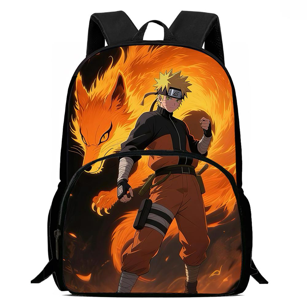 Мультяшный рюкзак NARUTO, легкий, с передним карманом, регулируемой лямкой, унисекс, подходит для детей 6-10 лет