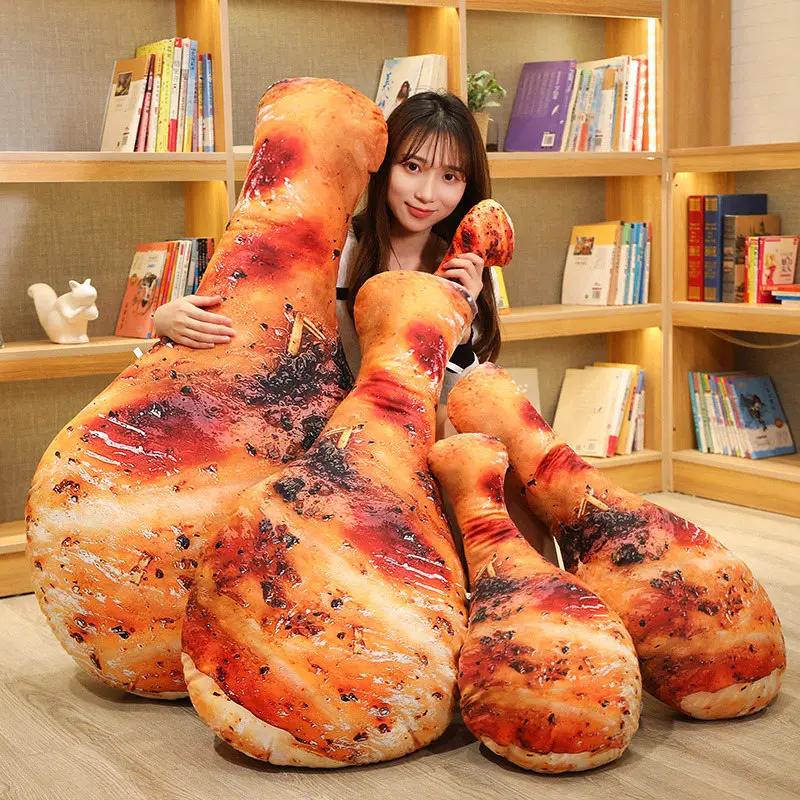 Имитация куриной ножки в стиле реальной еды, подушка для комнаты, декоративная мягкая, высокого качества, для подарков на день рождения, сумка-подвеска