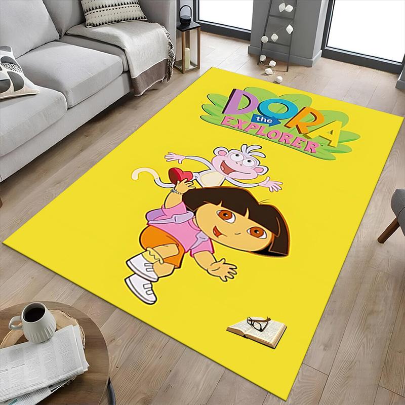 Dora Boots Adventure Carpet For Playroom Bedroom Living Room Sofa Home Decorkids Game Area Rug Nonslip Floor Mat