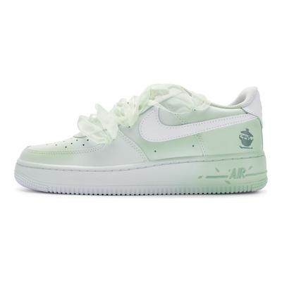 Кроссовки Nike Air Force 1 Low Skateboard Shoes GS Белые Зеленые DH2920-111(Team80-S-BOX)