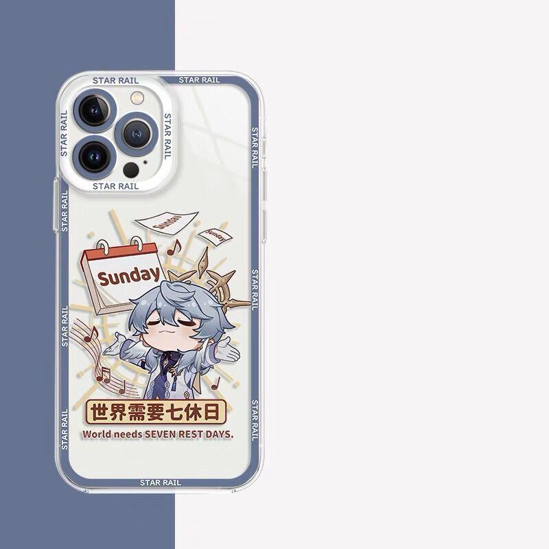 Чехол Sunday для Honkai Star Rail для Samsung S24 S21 S22 S23 S30 S25 Plus Ultra S20 S21 S23 S24 FE A55 A35 A15 A25 A54 Прозрачный