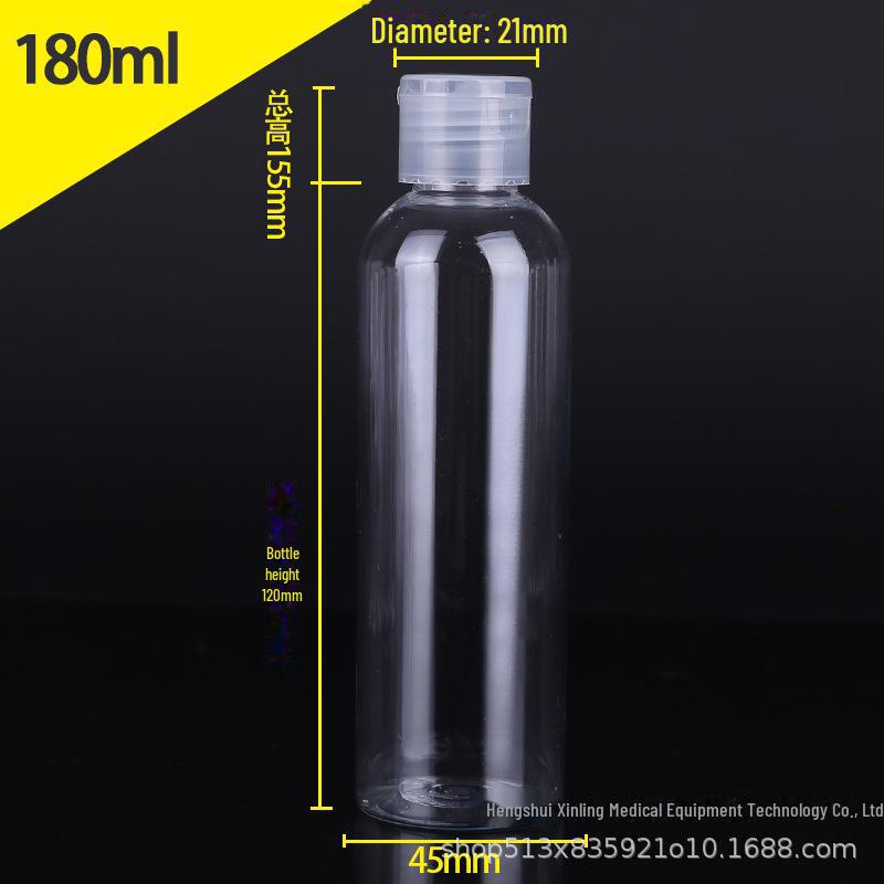 Прозрачная пластиковая бутылка из ПЭТ с откидной крышкой-бабочкой - доступна в объемах 30 мл, 50 мл, 100 мл для косметики и лосьонов