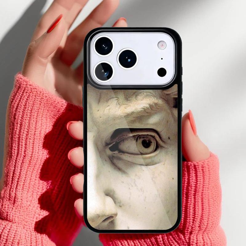 Греческая эстетика Гипсовая статуэтка Чехол для телефона для iPhone 17 16 15 14 13 Pro Max Задняя крышка для 12 11 Pro Coque