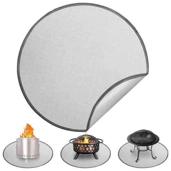 Уличный огнестойкий коврик, термостойкий, огнестойкий, противоскользящий, для террасы, патио, газона, кемпинга, печи, гриля, костра, коврика из алюминиевой фольги для камина, подставки под очаг