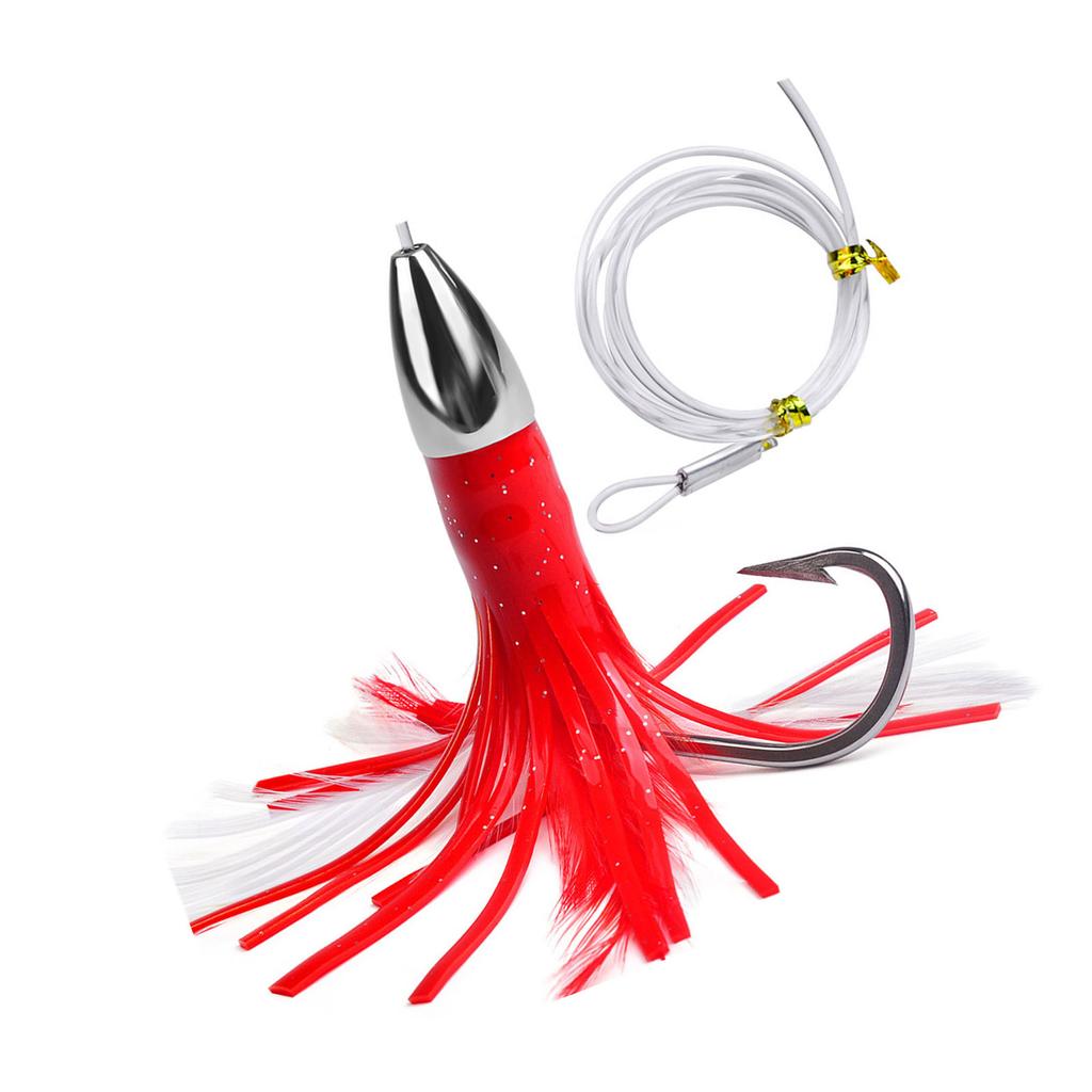 Seawater Fishing Lures Metal Head Octopuses Squid Skirt Baits Octopuses Squid Skirt Trolling Lures Fishing Accessories
