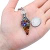 Natural 7 Chakra Healing Crystals Pendulum For Dowsing Divination Quartz Stone Pendulums Antique Reiki Pendant Jewelry