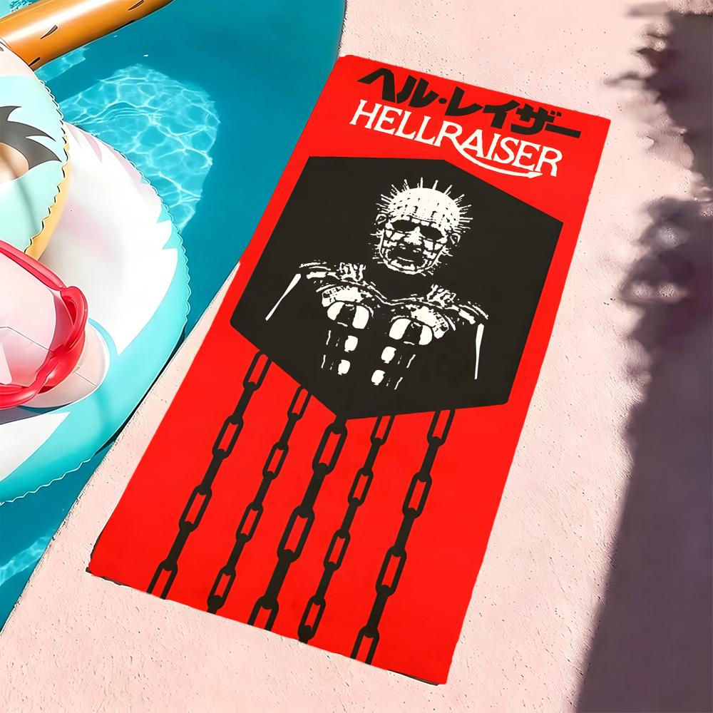 H-Hellraiser Полотенце Микрофибра Пляжное Полотенце, Быстросохнущее, Не Прилипает Песок, Ультратонкое Волокно, Супер Мягкое.