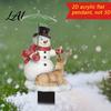 Festive Lawn Inserts for Christmas Santa Claus Garden Stake Acrylic Snowman Yard Sign 2D Weatherproof Signs Flat Snowy Cottage Ornament Pathway