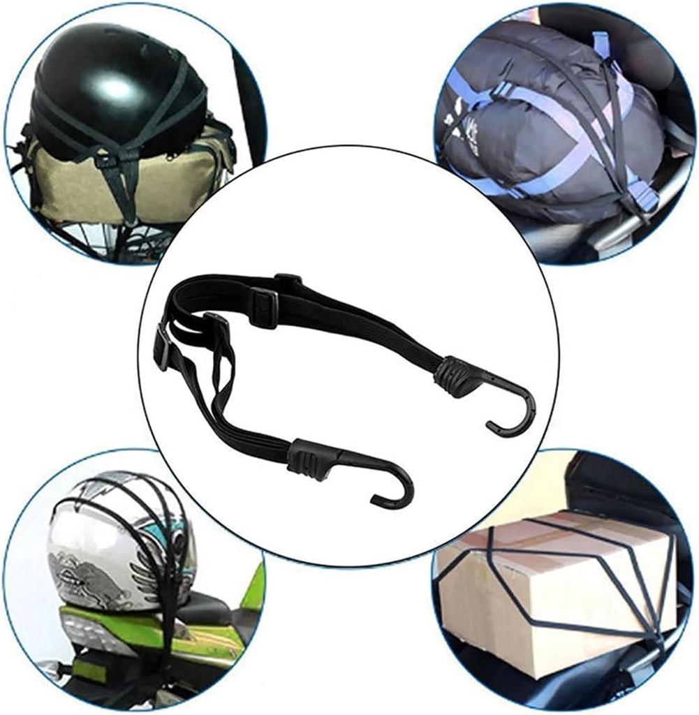 Туристическая сетка для велосипеда Сверхпрочный эластичный шнур Крюк для крепления груза Безопасность Мотоцикл (60см)