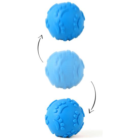 Dog Squeaky Ball Toy Interactive TPR Ball Chew Toy for Aggressive Chewers Puppy Teeth Cleaning Toy for Large Small Dogs
