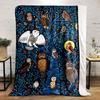 Owl Tree Pattern Blanket bedroom Blanket for Livingroom Couch lunch break Soft throw for Friend's festival Gift