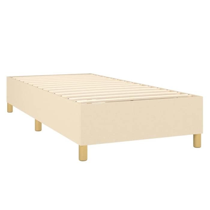 Maison Exclusive - Sommier à lattes de lit et matelas Crème 90x190 cm Tissu