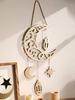 1 шт. Рамадан Луна Звезда Настенные подвески Исламский Пустой Деревянный Декор с Фонариками Праздничный Домашний Декор Рамадан и Ид Настенные Украшения