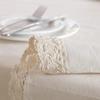 CFen A's Nordic Simple Style Cotton Linen Tablecloth  Quality White Lace Table Cover Tea Table Cloth Dining Placemat