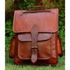 Men's Vintage Genuine Leather Laptop Backpack Rucksack Messenger Bag Satchel NEW