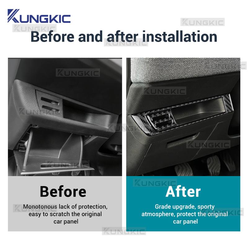 For Renault Clio 5 MK5 2024 2025 LHD Real Soft Carbon Fiber Car Driver's Storage Box Frame Trim Sticker