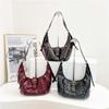 Сумки на плечо из искусственной ПУ кожи в стиле ретро, американском стиле, с заклепками и пряжкой, сумка кроссбоди, модный дизайн, корейский стиль, в стиле локомотив, подмышечная