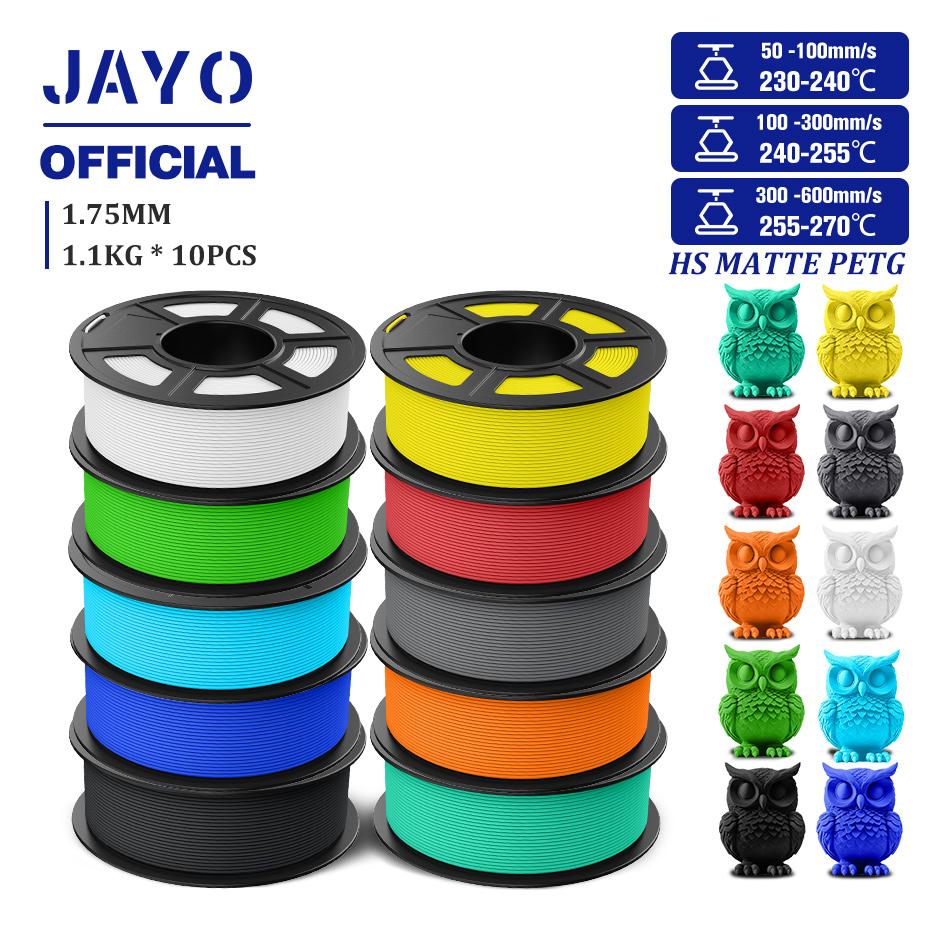 JAYO PETG 3D Filament 1.75mm High Speed Matte PETG 3D Printer Filament High Flow Speedy PETG Filament Fit Most FDM Printers