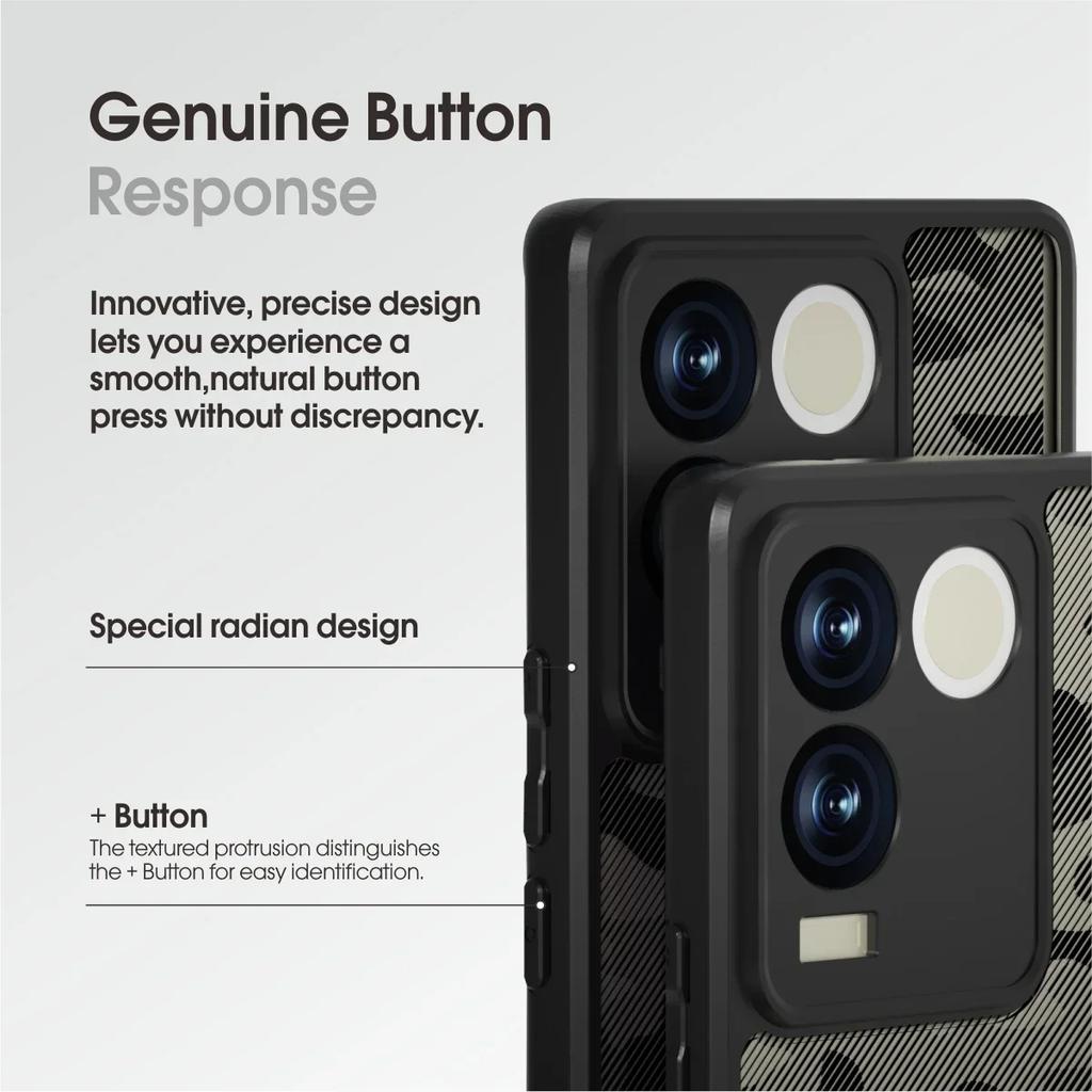 (В комплекте ремешок на запястье)Чехол IBMRS для Vivo iQOO Z7 Pro, противоударный чехол для телефона, устойчивый к желтению, прозрачная задняя панель с защитой от царапин (Прозрачный камуфляж )