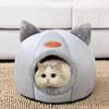 Cat Head Shape Cute And Comfortable Warm Cat House Safe Sleep Cave Non-Slip Semi-Closed Design Four Seasons Universal Cat Nest