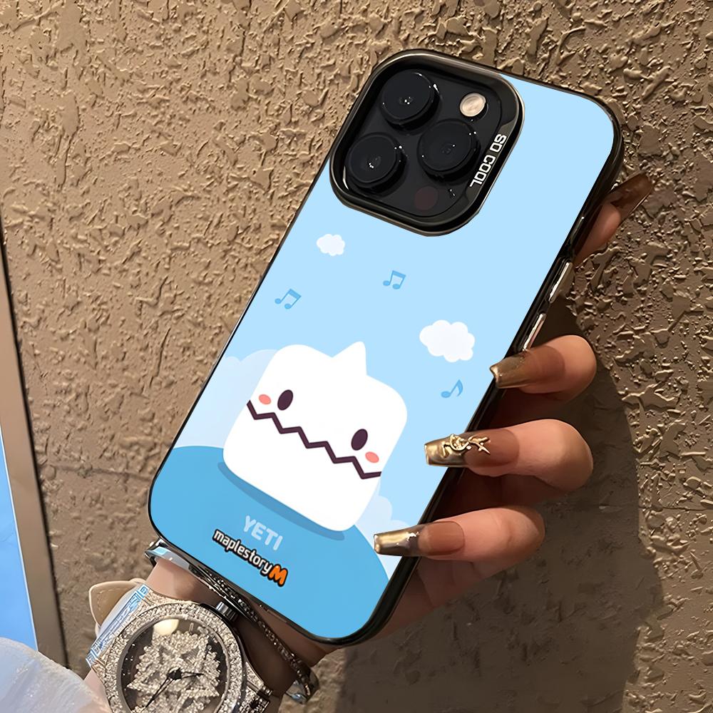 MapleStory Phone Case For 17 Air IPhone 16 Pro Max 15 Pro 14 Plus 12 13 X XS Max 11 Pro Colorful Silver Cover