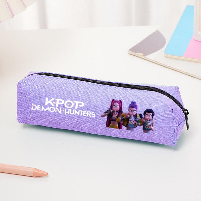 Мультянальный пенал 'Девушка-охотница на демонов K-pop' - Сумка для канцелярских принадлежностей из Оксфордской ткани для учеников начальной школы