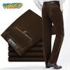 2024 Spring Autumn Business Men's Trousers Father Corduroy Suits Pants Slim Vintage Straight Trousers Straight Casual Pants