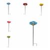 Flower Shaped Bird Bath Stand Metal Bird Water Dispenser Bird Bath Bowls Flower Garden Stake  Patio