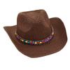 Colorful Beaded Beach Hat Ethnic Style Cowboy Straw Hat Panama Sun Protection Sun Hat Spring Summer Spanish Jazz Hat