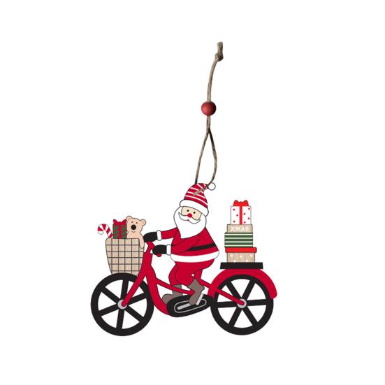 Рождественский кулон Снеговик Санта-Клаус в форме лося Деревянное подвесное украшение для рождественской елки Праздничный домашний декор