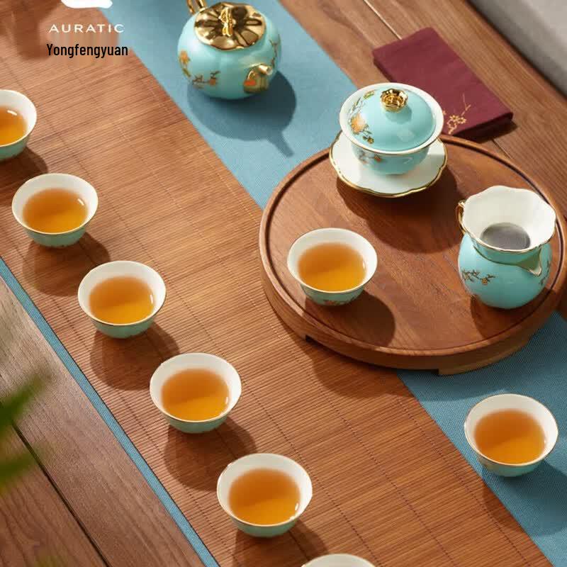 Фарфоровый сервиз Auratic Madame West Lake Blue, 15 предметов