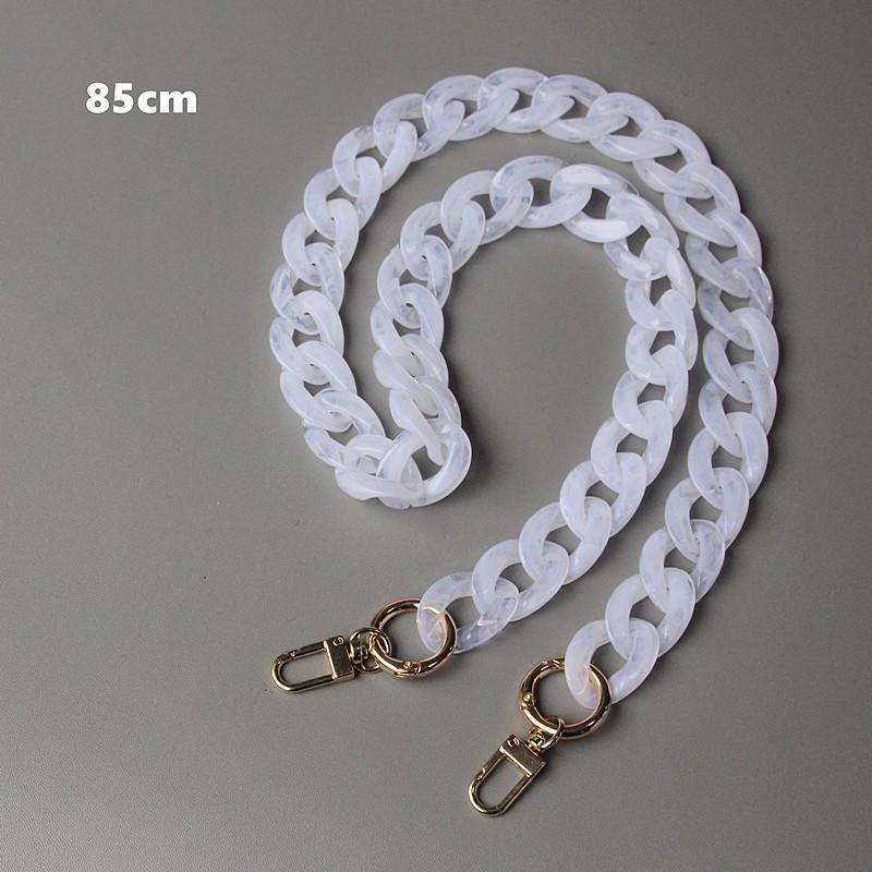 New Fashion Woman Handbag Accessory Chain Detachable Replacement White Beige Red Blue Grey Strap Women Shoulder DIY Resin Chain