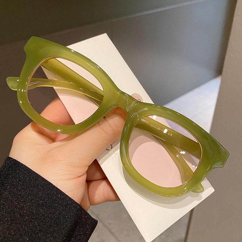 Korean Style Sunglasses for Women Round Shape UV Protection Men's Sunglass Party Club Travelling Female Sunglass