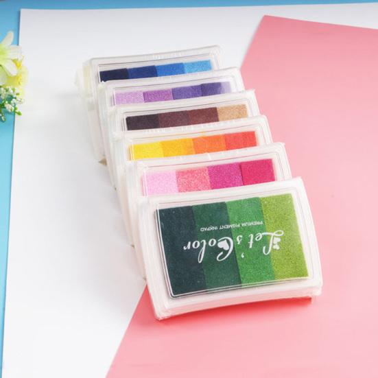 Colorful Stamp Inkpad Painting Drawing Wedding Fingerprint Scrapbooking Kids Toy