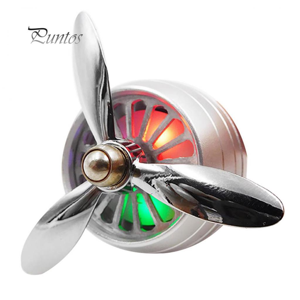Car Air Vent Freshener Perfume Clip LED Fan Fragrance Aroma Diffuser Decoration