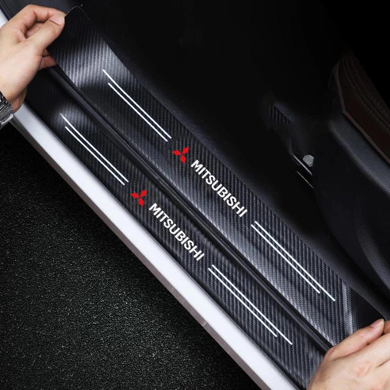 Наклейка-защита порога двери автомобиля из углеродного волокна Для Mitsubishi Eclipse Outlander Pajero ASX Colt I200 Space Triton Ralliart Ex Star HZ8