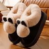 Женские теплые домашние тапочки с пушистыми ушками и помпонами, парные семейные шлепанцы для осени и зимы