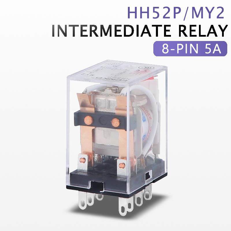 1 шт. HH52P HH53P HH54P HH62P HH63P HH64P DC12V DC24V Электромагнитное промежуточное реле 8 11 14-контактный управляющий переключатель Светодиодный индикатор Реле 5
