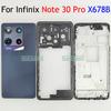 Для Infinix Note 30 Pro X678B Средняя рамка Передняя рамка Корпус Дверца Крышка аккумулятора Задняя панель Аксессуары для мобильных телефонов Запасные части