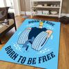 Johnny Bravo Flannel Pattern Square Carpet,Area Rug,Carpet Rug for Living Room Bedroom Sofa Playroom Decor,Non-slip Floor Mat