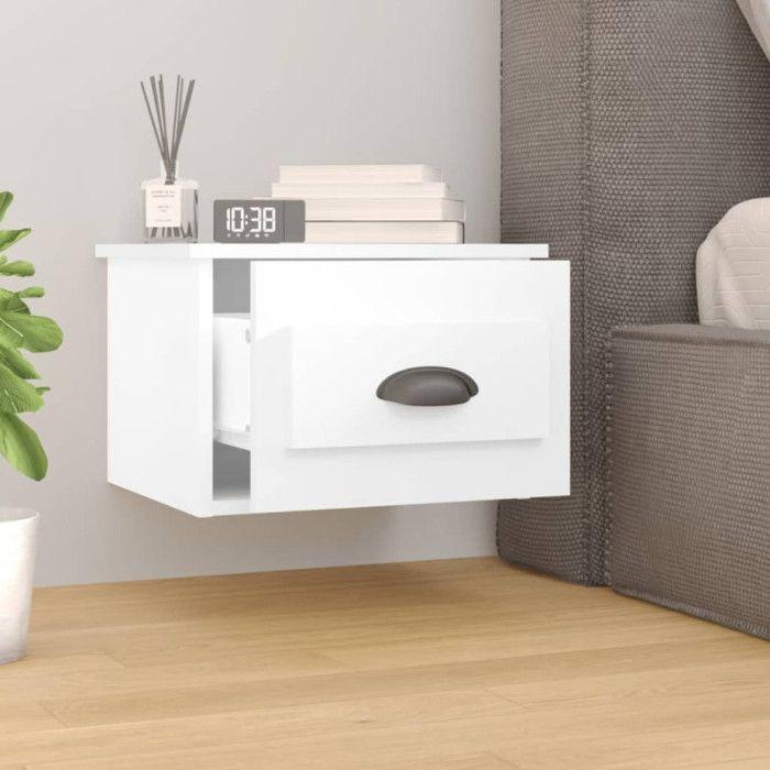 VidaXL Wall-mounted Bedside Tables 2 Pcs White 41.5x36x28 Cm 816377