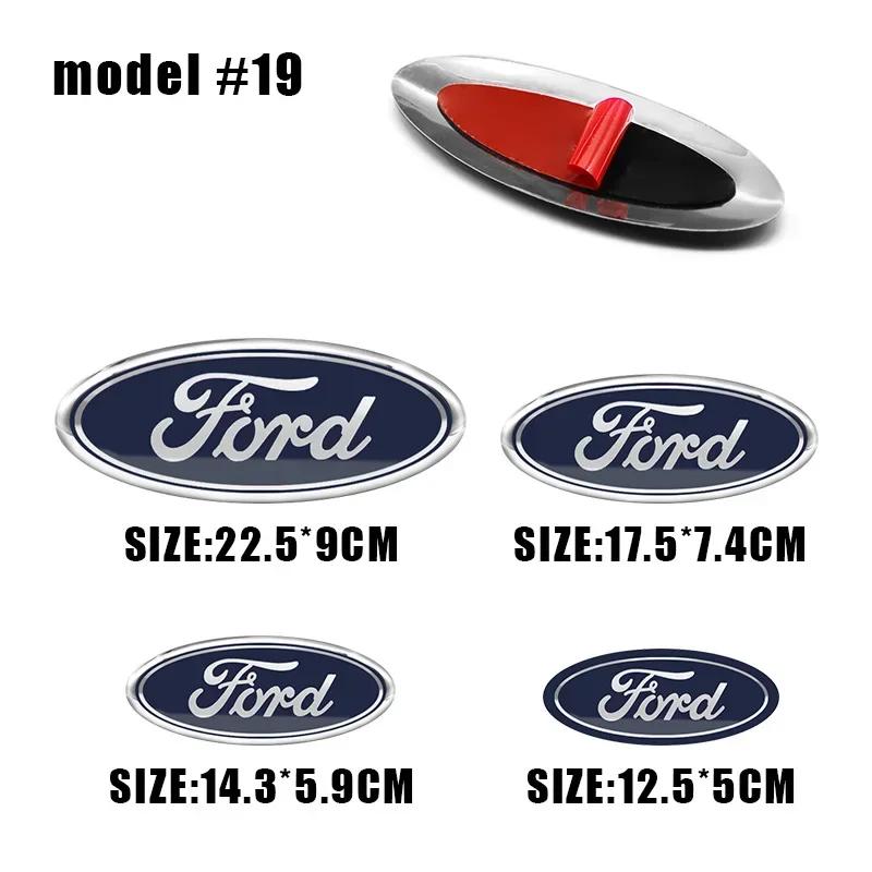 Car Front Grille Emblem Rear Trunk Logo Badge Stickers Accessories For Ford Focus mk2 mk3 Fiesta Fusion Ranger Mondeo S-MAX Kuga WA5