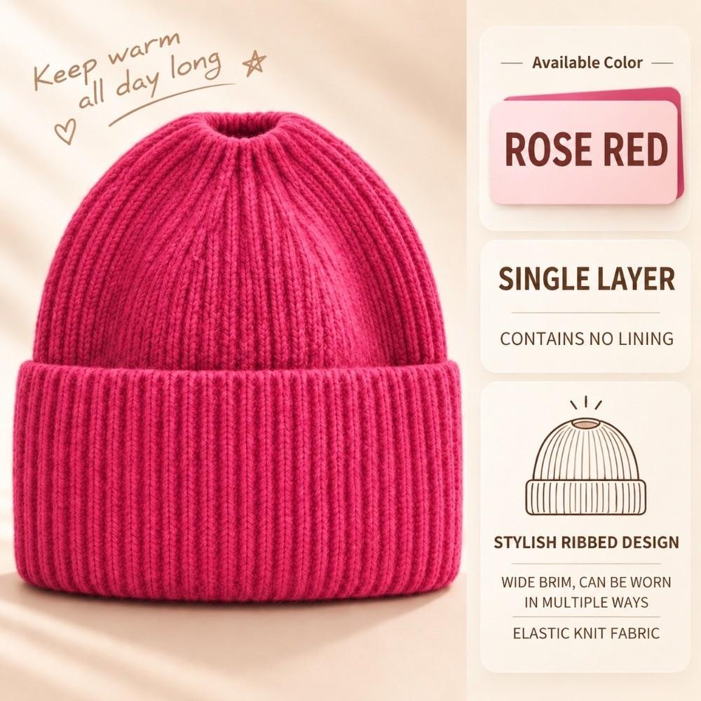 Windproof Knitted Hat Keep warm Winter Hat Fashion High Ponytail Beanie Hat Women And Girls